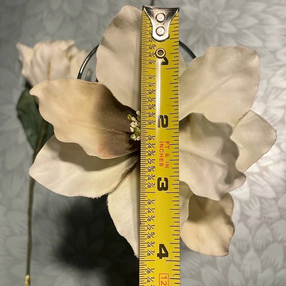 Magnolias 7”, 11 pc lot floral for Wedding Bouquet & Boutonniere artificial